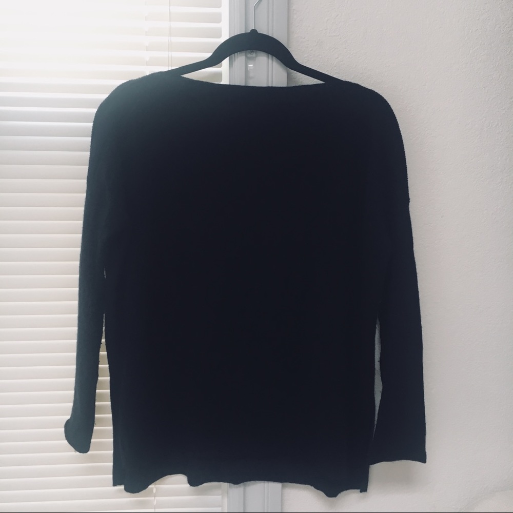 Vince XS Dark Blue Cashmere Sweater boatneck